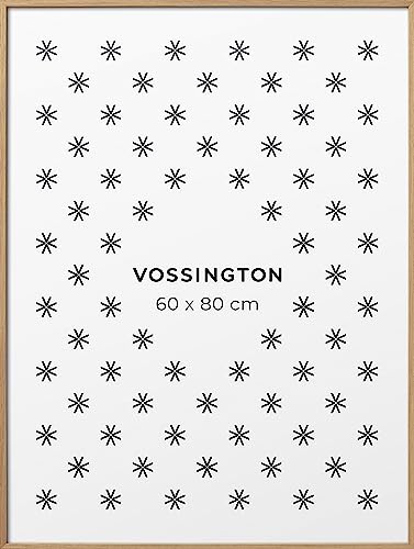 Vossington Bilderrahmen 60x80 Eiche - Holz - Modernes und schmales Design - Posterrahmen - Groß - Rahmen für 1 Bild, Poster oder Puzzle im Format 60 x 80 cm (80x60 cm) von Vossington