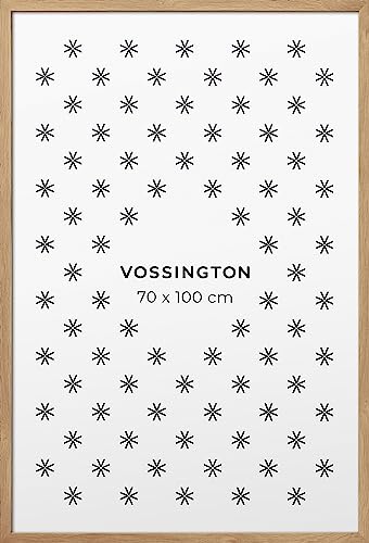 Vossington Bilderrahmen 70x100 Eiche - Holz (künstliche Holzmaserung) - Modernes, klassisches Design - Posterrahmen - Groß - Rahmen für 1 Bild, Poster oder Puzzle im Format 70 x 100 cm (100x70 cm) von Vossington
