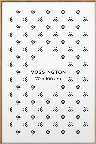 Vossington Bilderrahmen 70x100 Eiche - Holz - Modernes und schmales Design - Posterrahmen - Groß - Rahmen für 1 Bild, Poster oder Puzzle im Format 70 x 100 cm (100x70 cm) von Vossington