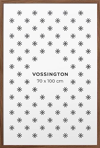 Vossington Bilderrahmen 70x100 Walnuss - Holz (künstliche Holzmaserung) - Modernes, klassisches Design - Posterrahmen - Groß - Rahmen für 1 Bild, Poster oder Puzzle im Format 70 x 100 cm (100x70 cm) von Vossington
