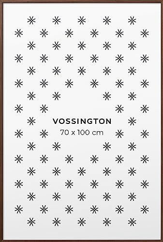 Vossington Bilderrahmen 70x100 Walnuss - Holz - Modernes und schmales Design - Posterrahmen - Groß - Rahmen für 1 Bild, Poster oder Puzzle im Format 70 x 100 cm (100x70 cm) von Vossington