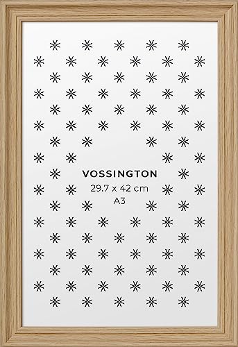 Vossington Bilderrahmen A3 Eiche - Barock - Dekorativer Mix aus traditionellem und modernem Design - Antik - Künstliches Holz - Fotorahmen - Rahmen für 1 Bild im Format DIN A3 (29,7 x 42 cm) von Vossington
