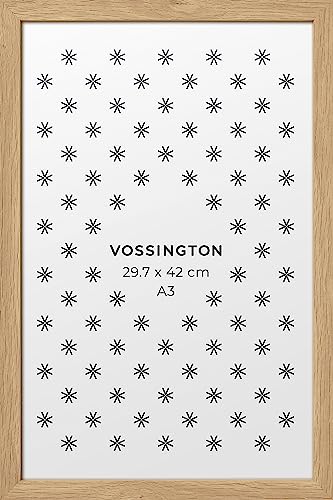 Vossington Bilderrahmen A3 Eiche - Holz (künstliche Holzmaserung) - Modernes, klassisches Design - Fotorahmen - Rahmen für 1 Bild, Foto, Poster oder Puzzle im Format DIN A3 (29,7 x 42 cm) von Vossington