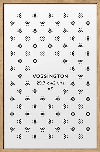 Vossington Bilderrahmen A3 Eiche - Holz - Modernes und schmales Design - Fotorahmen - Rahmen für 1 Bild, Foto, Poster oder Puzzle im Format DIN A3 (29,7 x 42 cm) von Vossington