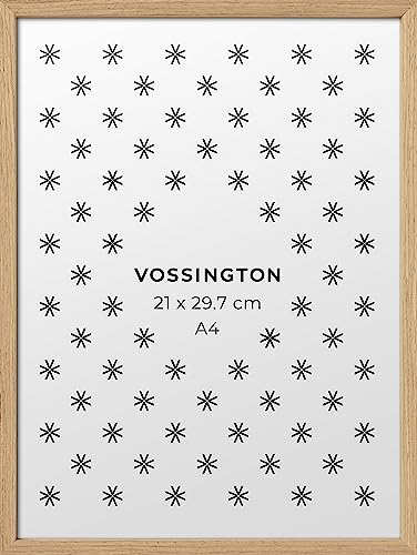 Vossington Bilderrahmen A4 Eiche - Holz - Modernes und schmales Design - Fotorahmen - Rahmen für 1 Bild, Foto, Poster oder Puzzle im Format DIN A4 (21 x 29,7 cm) von Vossington