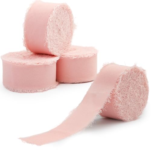 Votoko Chiffonband Rosa Breit, 2,5 cm x 40,0 m Geschenkband Hochzeit Rosa, 4 Bände Handgefertigtes Pinkes Chiffonband, Seidenband für Hochzeitseinladungen, DIY Arbeiten und Brautsträuße Votoko Chiffonband Rosa Breit, 2,5 cm x 40,0 m Geschenkband Hochzeit Rosa, 4 Bände Handgefertigtes Pinkes Chiffonband, Seidenband für Hochzeitseinladungen, DIY Arbeiten und Brautsträuße von Votoko