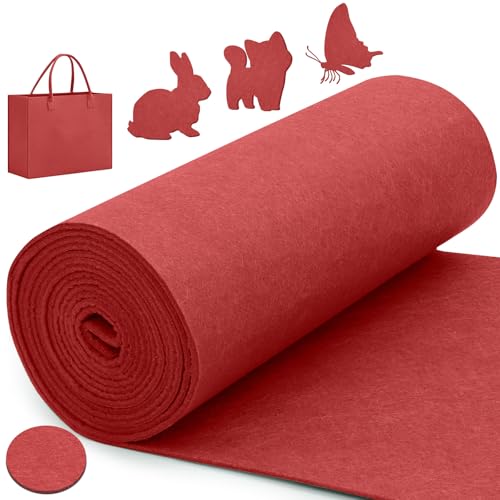 Votoko Filzrolle Filzstoff, 30cm x 300cm x 3mm Polyester Filzunterlage, Bastelfilz für DIY Aufbewahrungstasche Patchwork Nähen Basteln Handwerken, Filzmatte zum Zuschneiden Dekoration (Burgunderrot) Votoko Filzrolle Filzstoff, 30cm x 300cm x 3mm Polyester Filzunterlage, Bastelfilz für DIY Aufbewahrungstasche Patchwork Nähen Basteln Handwerken, Filzmatte zum Zuschneiden Dekoration (Burgunderrot) von Votoko