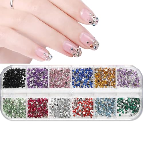Votvlog 3000 Stück 2mm Strasssteine für Nägel, Nagelglitzer, Kristall Edelsteine Strasssteine Nägel Charms Pailletten, Nagelaufkleber mit Kristallen, Nagel-Edelsteinen, Diamanten für Nagelkunst Votvlog 3000 Stück 2mm Strasssteine für Nägel, Nagelglitzer, Kristall Edelsteine Strasssteine Nägel Charms Pailletten, Nagelaufkleber mit Kristallen, Nagel-Edelsteinen, Diamanten für Nagelkunst von Votvlog