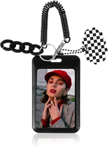 Votvlog Kpop Photocard Holder, Kpop Fotokartenhalter, Schiebe Ausweishalter Kartenhalter Badge Holder für Idol Album Karten Bank Foto Studentenbus Kartenanhänger Schlüsselanhänger Schützende Fotohül von Votvlog