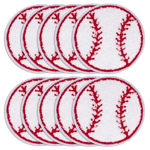Vouchmind Baseball Patches zum Aufbügeln bestickt Baseball Design für Mützen Jacken Jeans Taschen - Selbstklebend & Aufnähen Baseball Patches für Dekoration & Reparatur von Vouchmind