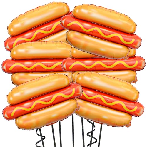 Heiß-Dog-Ballons, 71,1 cm, Lebensmittel-Party-Luftballons für Geburtstag, Babyparty, Picknick, Fast-Food-Snacks, Grillpartys, Party-Dekorationen, Zubehör, 6 Stück Heiß-Dog-Ballons, 71,1 cm, Lebensmittel-Party-Luftballons für Geburtstag, Babyparty, Picknick, Fast-Food-Snacks, Grillpartys, Party-Dekorationen, Zubehör, 6 Stück von Voystcos