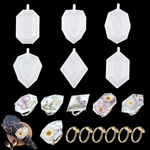 Voyyphixa 12 Stück Silikonformen Epoxidharz Set Anfänger, Kristall Resin Silikonform mit 6 Serviettenring, Bottle Stopper Resin Molds, Ball Harz GießEn Formen für DIY Cluster, Schmuck Voyyphixa 12 Stück Silikonformen Epoxidharz Set Anfänger, Kristall Resin Silikonform mit 6 Serviettenring, Bottle Stopper Resin Molds, Ball Harz GießEn Formen für DIY Cluster, Schmuck von Voyyphixa
