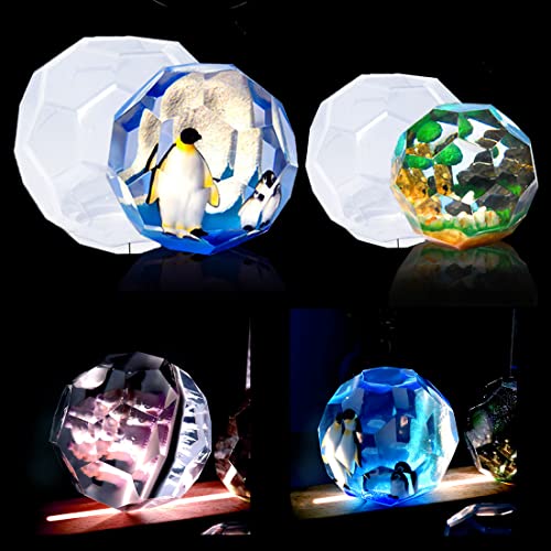 Voyyphixa 2 Stück Geometrie Kugel Silikonform Epoxidharz, Diamant kugel Epoxidharz Formen, Sphere Gießform für Seifen Kerzen Herstellung, DIY Kunsthandwerk Voyyphixa 2 Stück Geometrie Kugel Silikonform Epoxidharz, Diamant kugel Epoxidharz Formen, Sphere Gießform für Seifen Kerzen Herstellung, DIY Kunsthandwerk von Voyyphixa