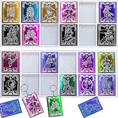 Voyyphixa 2 Stück Tarotkarten Silikonform DIY Tarot Mold Set Anhänger Epoxidharz Formen Tarot Spiel Harz Gießform Silikonform für Halskette Anhänger Schlüsselanhänger Dekoration Basteln Voyyphixa 2 Stück Tarotkarten Silikonform DIY Tarot Mold Set Anhänger Epoxidharz Formen Tarot Spiel Harz Gießform Silikonform für Halskette Anhänger Schlüsselanhänger Dekoration Basteln von Voyyphixa