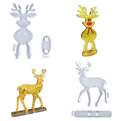 Voyyphixa 2 Stücke Weihnachten Silikonformen Epoxidharz, Rentier Epoxidharz Formen Elch DIY Gießform Harz Silikonformen für Weihnachtsdeko Tischdekoration Kunstharz Silikonform Resin Mold Voyyphixa 2 Stücke Weihnachten Silikonformen Epoxidharz, Rentier Epoxidharz Formen Elch DIY Gießform Harz Silikonformen für Weihnachtsdeko Tischdekoration Kunstharz Silikonform Resin Mold von Voyyphixa