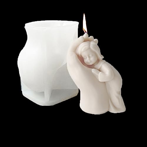 Voyyphixa 3D Silikonformen Epoxidharz Kerzenform Silikon Die Hand der Mutter mit Mädchen Körper Kerzen silikonformen für Handarbeit Ornamente Duftkerze und Heimdekorationen von Voyyphixa