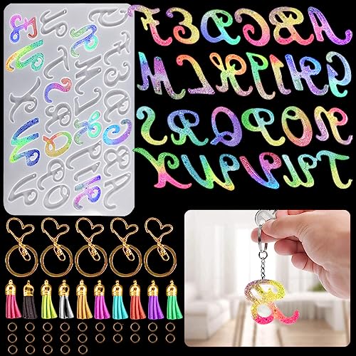Voyyphixa 66 Stück Rückwärts Silikon Alphabet Harz Gießform Kit Buchstaben Silikonformen Epoxidharz Alphabet Resin Molds Schlüsselanhänger Gießformen für DIY Hausnummer Schmuckherstellung (Mold A) Voyyphixa 66 Stück Rückwärts Silikon Alphabet Harz Gießform Kit Buchstaben Silikonformen Epoxidharz Alphabet Resin Molds Schlüsselanhänger Gießformen für DIY Hausnummer Schmuckherstellung (Mold A) von Voyyphixa