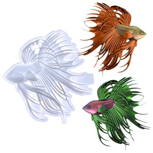 Voyyphixa Epoxidharz Formen Fische 3D Tiere Silikonform Gießformen Silikonformen Epoxidharz Rotfeuerfisch Fighting Fish Resin Mold Harz Gießen Formen für Dekoration DIY Handwerk Wanddekoration Voyyphixa Epoxidharz Formen Fische 3D Tiere Silikonform Gießformen Silikonformen Epoxidharz Rotfeuerfisch Fighting Fish Resin Mold Harz Gießen Formen für Dekoration DIY Handwerk Wanddekoration von Voyyphixa
