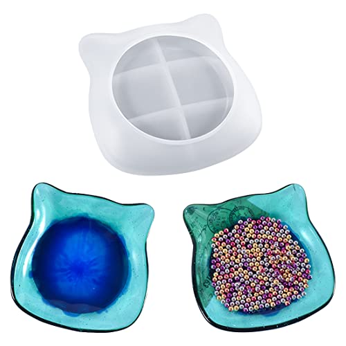 Voyyphixa Katze Silikonformen Epoxidharz Schüssel Resin Formen Tray Epoxy Mold Tablett Harz Gießen Formen Untersetzer Silikonform Gießformen für DIY Schmuck Halter Teetablett Obsttablett Plattenform Voyyphixa Katze Silikonformen Epoxidharz Schüssel Resin Formen Tray Epoxy Mold Tablett Harz Gießen Formen Untersetzer Silikonform Gießformen für DIY Schmuck Halter Teetablett Obsttablett Plattenform von Voyyphixa