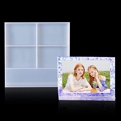 Voyyphixa Resin Silikonform Bilderrahmen Rechteckige Silikonformen Epoxidharz Fotorahmen Kunstharz Formen Silikon Harz Photo Frame Molds für DIY Gießen Art Geschenke (Rectangular) von Voyyphixa