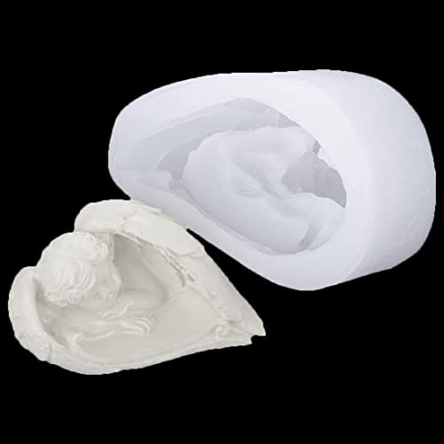 Voyyphixa Schlafender Engel Silikonform Seifenform, Engelsflügel Epoxidharz Formen, 3D Engelchen Statue Kerzen Gießform für Fondantform Schokolade Kuchen Dekor Voyyphixa Schlafender Engel Silikonform Seifenform, Engelsflügel Epoxidharz Formen, 3D Engelchen Statue Kerzen Gießform für Fondantform Schokolade Kuchen Dekor von Voyyphixa