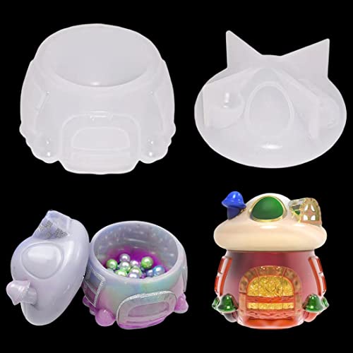 Voyyphixa Silikonformen Epoxidharz Pilze, Pilz Dose Epoxidharz Silikonform mit Deckel Set DIY Gießform Harz Silikonformen Epoxidharz Formen für DIY-Gießhandwerk, Schmuckbox, Bonbonglas Voyyphixa Silikonformen Epoxidharz Pilze, Pilz Dose Epoxidharz Silikonform mit Deckel Set DIY Gießform Harz Silikonformen Epoxidharz Formen für DIY-Gießhandwerk, Schmuckbox, Bonbonglas von Voyyphixa