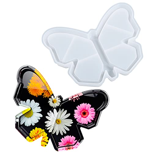 Voyyphixa Silikonformen Epoxidharz Tablett Silikonharz Formen Schmetterling Gießform Resin DIY Harz für Schmuck, Teetablett Untersetzer, Seifenschale, Kerzenhalter, Heimdekoration Voyyphixa Silikonformen Epoxidharz Tablett Silikonharz Formen Schmetterling Gießform Resin DIY Harz für Schmuck, Teetablett Untersetzer, Seifenschale, Kerzenhalter, Heimdekoration von Voyyphixa