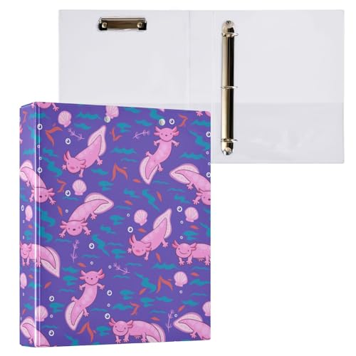 Vozoza Axolotl dekorativer Ordner mit 3 Ringen, 3,8 cm, mit Taschen, für 200 Blatt, Aktenordner für Büro, Uni, Schule, 1 Stück Vozoza Axolotl dekorativer Ordner mit 3 Ringen, 3,8 cm, mit Taschen, für 200 Blatt, Aktenordner für Büro, Uni, Schule, 1 Stück von Vozoza