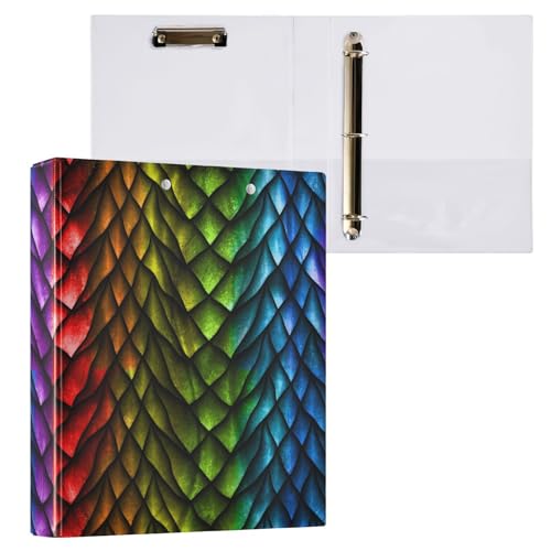 Vozoza Bunter Tier-Drachen-Schuppen, dekorativer 3-Ringbuch, 3,8 cm, großes Sichtbuch mit Taschen, für 200 A4-Blätter, Aktenordner für Büro, Uni, Schule, 1 Stück Vozoza Bunter Tier-Drachen-Schuppen, dekorativer 3-Ringbuch, 3,8 cm, großes Sichtbuch mit Taschen, für 200 A4-Blätter, Aktenordner für Büro, Uni, Schule, 1 Stück von Vozoza