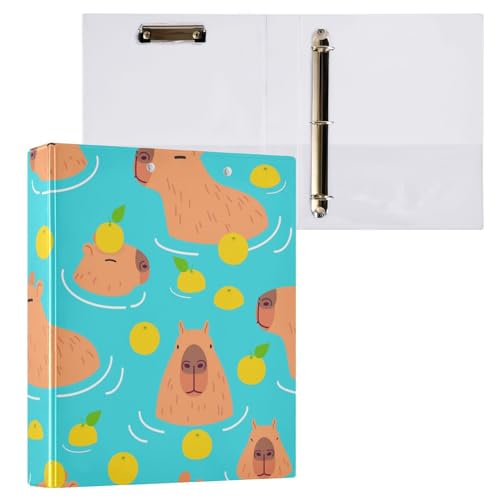 Vozoza Cartoon-Ordner mit niedlichem lustigem Tiermotiv, 3,8 cm, großes Sichtbuch mit Taschen, für 200 A4-Blätter, Aktenordner für Büro, Uni, Schule, 1 Stück von Vozoza