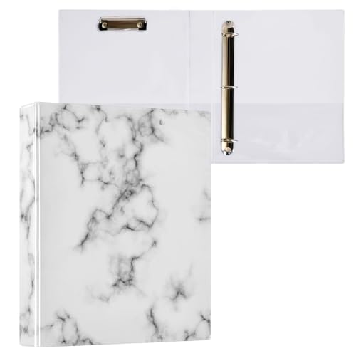 Vozoza Dekorativer Ordner mit 3 Ringen, 3,8 cm, Marmor-Grau / Weiß, 3,8 cm, großes Sichtbuch mit Taschen, für 200 A4-Blätter, Aktenordner für Büro, Uni, Schule, 1 Stück Vozoza Dekorativer Ordner mit 3 Ringen, 3,8 cm, Marmor-Grau / Weiß, 3,8 cm, großes Sichtbuch mit Taschen, für 200 A4-Blätter, Aktenordner für Büro, Uni, Schule, 1 Stück von Vozoza