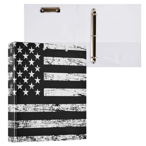 Vozoza Dekoratives Ringbuch mit amerikanischer Flagge, 3,8 cm, groß, mit Taschen, für 200 Blatt, Aktenordner für Büro, Uni, Schule, 1 Stück Vozoza Dekoratives Ringbuch mit amerikanischer Flagge, 3,8 cm, groß, mit Taschen, für 200 Blatt, Aktenordner für Büro, Uni, Schule, 1 Stück von Vozoza