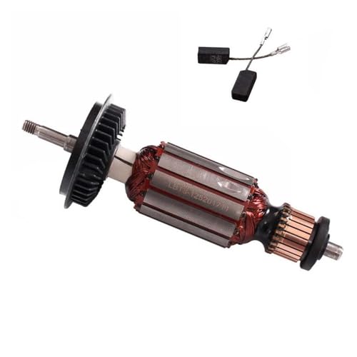 Vqxmhrpw Anker Rotorwelle Kugellager Kohlebürste, Kompatibel for Bosch, for GWS8 GWS 8-100 GWS 8-125 GWS8-125C GWS 850 Winkelschleifer(Rotor with Brush) von Vqxmhrpw