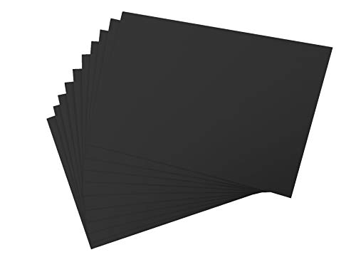 Schwarzes Kartonpapier, A4, 300 g/m², 10 Blatt – doppelseitiger Karton – schwarzes Papier, farbiges Bastelpapier, Hartkarton, Origami-Papier, Kartenpapier, Design-Papier. von Vrandu