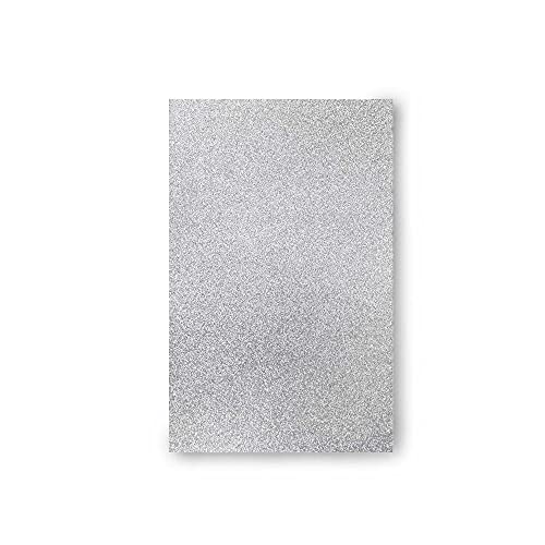 Silberne Glitzerkarten, A4, 250 g/m², 10 Blatt, farbiges Papier, Karten, Basteln, Karton, funkelndes Papier für Kunst, Arbeit, Party-Dekoration. von Vrandu