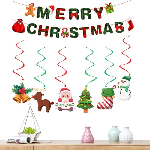 Christmas Banner | Merry Christmas Hangable Door Decoration | Swirl Holiday Decor | Indoor & Outdoor Christmas Decorations | Birthday & Holiday Home Decor Supplies for Festive Celebrations Christmas Banner | Merry Christmas Hangable Door Decoration | Swirl Holiday Decor | Indoor & Outdoor Christmas Decorations | Birthday & Holiday Home Decor Supplies for Festive Celebrations von Vriusi