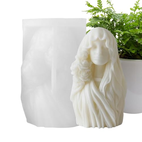 Kerzenform im Hochformat, antihaftbeschichtet, Gips-Ornamente, Bastelset, Kerzenherstellungszubehör für Wachs und Epoxidharz, dekorative Schreibtisch-Ornamente, ideal für Kerzen- und von Vriusi