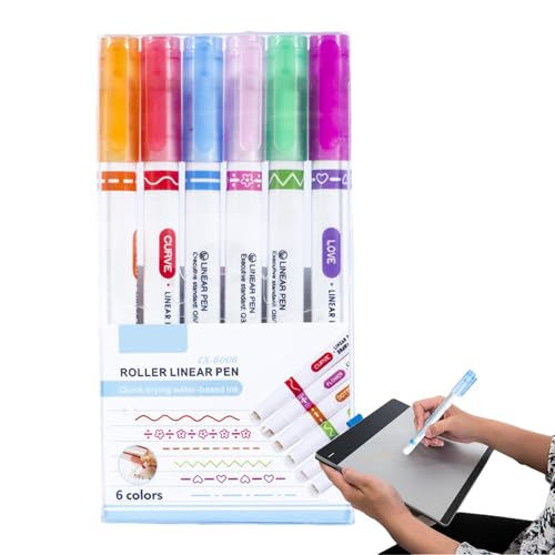 Vriusi Farbige Kurvenstifte, Doppelspitzenmarker, Scrapbook-Zubehör, lebendige Planer-Stifte, kreative Schreibwerkzeuge, mehrfarbiges Marker-Set, ästhetische Journaling-Stifte, multifunktionale Vriusi Farbige Kurvenstifte, Doppelspitzenmarker, Scrapbook-Zubehör, lebendige Planer-Stifte, kreative Schreibwerkzeuge, mehrfarbiges Marker-Set, ästhetische Journaling-Stifte, multifunktionale von Vriusi