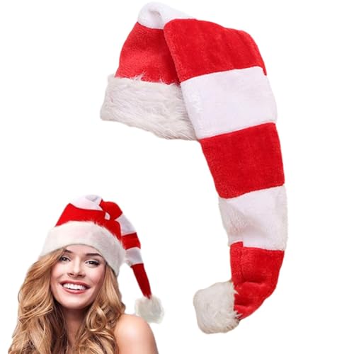 Vriusi Gestreifter Weihnachtsmannhut, Weihnachtsmannmütze, Weihnachtsmann-Urlaubshut – klassischer Weihnachtsmannmütze, roter Weihnachtsmannmütze, kreativer festlicher Weihnachtshut für Zuhause Vriusi Gestreifter Weihnachtsmannhut, Weihnachtsmannmütze, Weihnachtsmann-Urlaubshut – klassischer Weihnachtsmannmütze, roter Weihnachtsmannmütze, kreativer festlicher Weihnachtshut für Zuhause von Vriusi