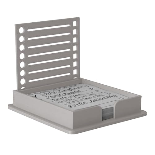 Vriusi Haftnotizen Schreibtisch-Organizer | Memoblöcke Spenderbox mit Schablone | kompakte Comp Haftnotizen Organizer Box für Schlafzimmer, Höhle von Vriusi