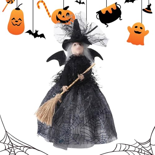 Vriusi Halloween-Hexenfigur, kleine Hexe, gruseliges Halloween-Ornament | Hexenornament, Heimdekoration für Büro, Spukhaus, Tisch, Tisch Vriusi Halloween-Hexenfigur, kleine Hexe, gruseliges Halloween-Ornament | Hexenornament, Heimdekoration für Büro, Spukhaus, Tisch, Tisch von Vriusi