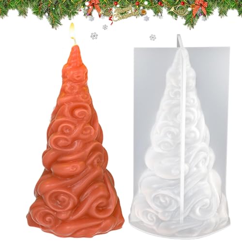 Vriusi Silikonform für Weihnachtsbaumkerzen, Seifenform, Kerzenformen für Epoxidharz, Tischdekoration, Süßigkeiten, Schokolade Vriusi Silikonform für Weihnachtsbaumkerzen, Seifenform, Kerzenformen für Epoxidharz, Tischdekoration, Süßigkeiten, Schokolade von Vriusi