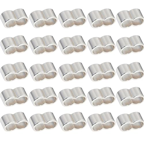 Vroxdrez 25 STK Profi Seilklemme 6mm aus rostfreiem Aluminium,Würgeklemmen für Gummiseil, Planenseil & Expanderseil,Robuste Klemmen zur sicheren Seilbefestigung im Außenbereich Vroxdrez 25 STK Profi Seilklemme 6mm aus rostfreiem Aluminium,Würgeklemmen für Gummiseil, Planenseil & Expanderseil,Robuste Klemmen zur sicheren Seilbefestigung im Außenbereich von Vroxdrez