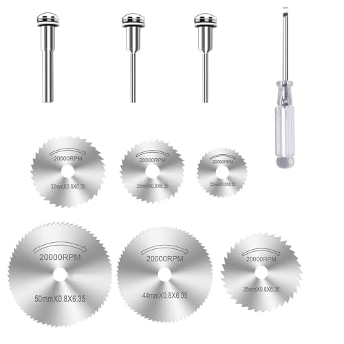 Vroxdrez HSS Kreissägeblätter für Dremel Multifunktionswerkzeuge, 6-teiliges Set mit Schraubendreher zum Schneiden von Holz, Kunststoff und Metall Vroxdrez HSS Kreissägeblätter für Dremel Multifunktionswerkzeuge, 6-teiliges Set mit Schraubendreher zum Schneiden von Holz, Kunststoff und Metall von Vroxdrez