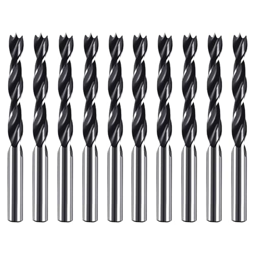 Vroxdrez Holzbohrer 3mm 10Pcs Holzschlangenbohrer Brad Point Holzspiralbohrer, Präzisionsbohrer für Holzbearbeitung, Holzbohrer Set für professionelle Anwendungen, geeignet für Weich- & Hartholz Vroxdrez Holzbohrer 3mm 10Pcs Holzschlangenbohrer Brad Point Holzspiralbohrer, Präzisionsbohrer für Holzbearbeitung, Holzbohrer Set für professionelle Anwendungen, geeignet für Weich- & Hartholz von Vroxdrez