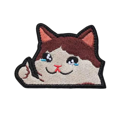 Vroxdrez Lustige Katzen Klett Patches,Taktischer Velcro Patch mit Klettverschluss,Aufnäher für Kinder, Mädchen & Jungen,Für Taschen, Kleidung & Schulrucksäcke ((A)) von Vroxdrez