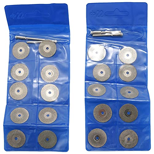 20 Stück 22 mm Diamant-Trennscheiben, beschichtet mit 4 Packdorn für Bohrmaschine 20 Stück 22 mm Diamant-Trennscheiben, beschichtet mit 4 Packdorn für Bohrmaschine von Vrttlkkfe