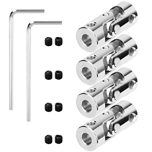 4 Packungen 4 mm bis 4 mm Stahl Universalgelenk-Kardan-Kupplung, drehbar, DIY-Motorwellen-Montagezubehör 4 Packungen 4 mm bis 4 mm Stahl Universalgelenk-Kardan-Kupplung, drehbar, DIY-Motorwellen-Montagezubehör von Vrttlkkfe