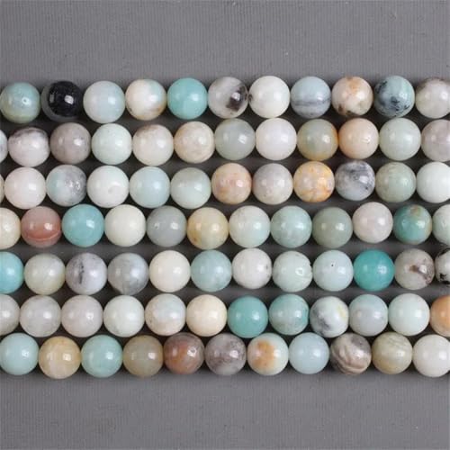 2–12 mm große Naturstein-Perlen aus Amazonit, rund, lose Perlen für Schmuckherstellung, 10 mm, ca. 36 Perlen 2–12 mm große Naturstein-Perlen aus Amazonit, rund, lose Perlen für Schmuckherstellung, 10 mm, ca. 36 Perlen von Vsadsau