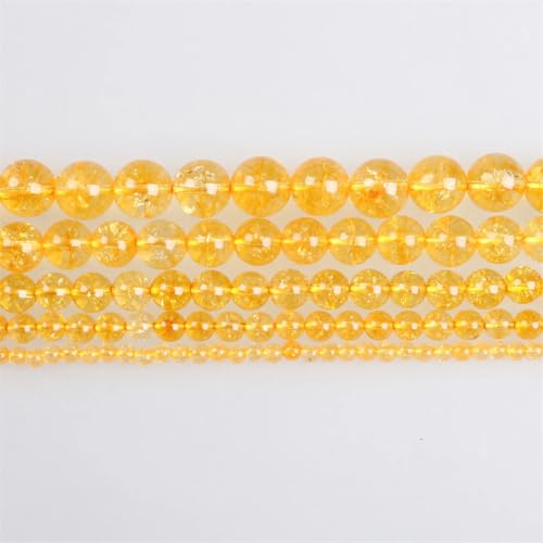 4–12 mm Naturstein-Citrin-Perlen, gelber Quarz, runde lose Perlen für Armbänder, Halsketten, 6 mm, ca. 61 Perlen 4–12 mm Naturstein-Citrin-Perlen, gelber Quarz, runde lose Perlen für Armbänder, Halsketten, 6 mm, ca. 61 Perlen von Vsadsau